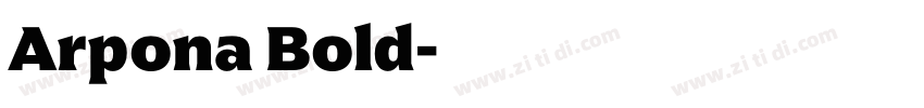 Arpona Bold字体转换